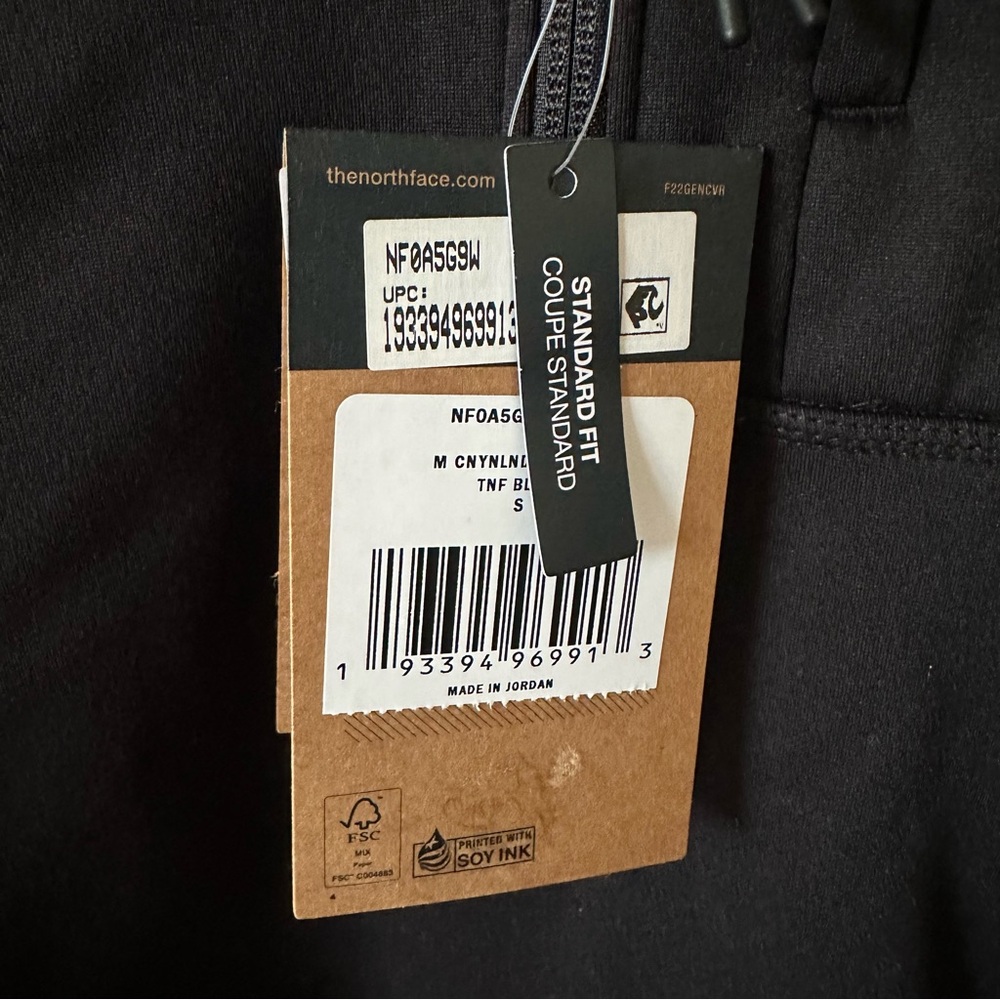 The North Face Black Performance Fleece Pull over 1/4 Zip Jacket Sz M - Picture 9 of 9